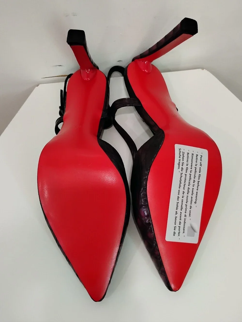 LOUBOUTIN INSPIRED SLING BACK HEELS NWOT